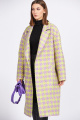 Пальто EOLA 2184 салатовый-фиолетовый
