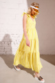 Платье Nelva 5907 лимонный+полоска