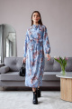 Платье ARTiMODA 321-12 голубой_принт_цветы