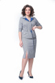 Женский костюм Мишель стиль 1043 сине-серый