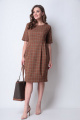 Платье Michel chic 2091 коричневый-клетка