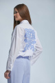 Блуза Andina 101-3 белый-лаванда