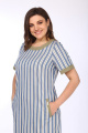 Платье Lady Style Classic 1427/9 синий_хаки-полосы