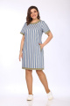 Платье Lady Style Classic 1427/9 синий_хаки-полосы