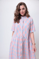Платье ANASTASIA MAK 1032 розово-голубой