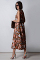 Платье PATRICIA by La Cafe F15287 коричневый,терракотовый