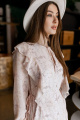 Платье KRASA 293-22 розовый/веточки