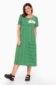 Платье Мишель стиль 1051 зелено-белый