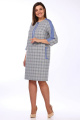 Платье Lady Style Classic 1503 синий_с_серым