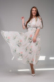 Платье АСВ 1247.2 белый+цветы