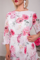 Платье АСВ 1268.3 белый+розовый_цветок