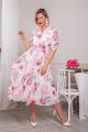 Платье АСВ 1267.10 белый+розовый_цветок