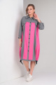 Платье VIA-Mod 519 серо-розовый