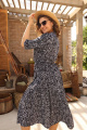 Платье Romanovich Style 1-2373 черный/мелкий_цветочек