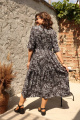 Платье Romanovich Style 1-2373 черный/крупные_листики