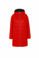 Пальто Elema 5-11105-2-164 красный/чёрный