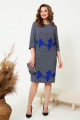 Платье AGATTI 5004-1 темно-синий+синий_принт