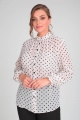 Блуза Lady Line 527 белый+чёрные_горохи