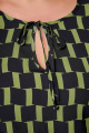 Платье Swallow 605 принт_черно-зеленый