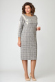 Платье Мишель стиль 1076 бежево-серый