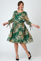 Платье Michel chic 2049 зеленый+цветы