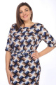Платье Lady Style Classic 317/4 синий_с_коричневым