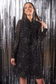 Платье KaVaRi 1012 черный_принт-звезды