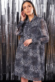 Платье KaVaRi 1012.1 серый_принт-леопард