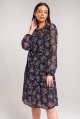 Платье KaVaRi 1013.1 черный_принт-цветы