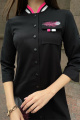 Платье USOVA 0049(П) черный/розовый
