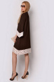 Платье PATRICIA by La Cafe C15005 коричневый,молочный