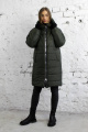 Пальто Arisha 8100 темно-оливковый