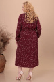 Платье Линия Л Б-1893 бордовый с принтом