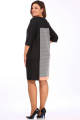 Платье Lady Style Classic 1669/1 серый_с_черным