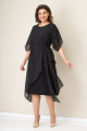 Платье VOLNA 1272 черно-пудровый