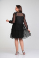 Платье Милора-стиль 848/1 черный/гус.лапка