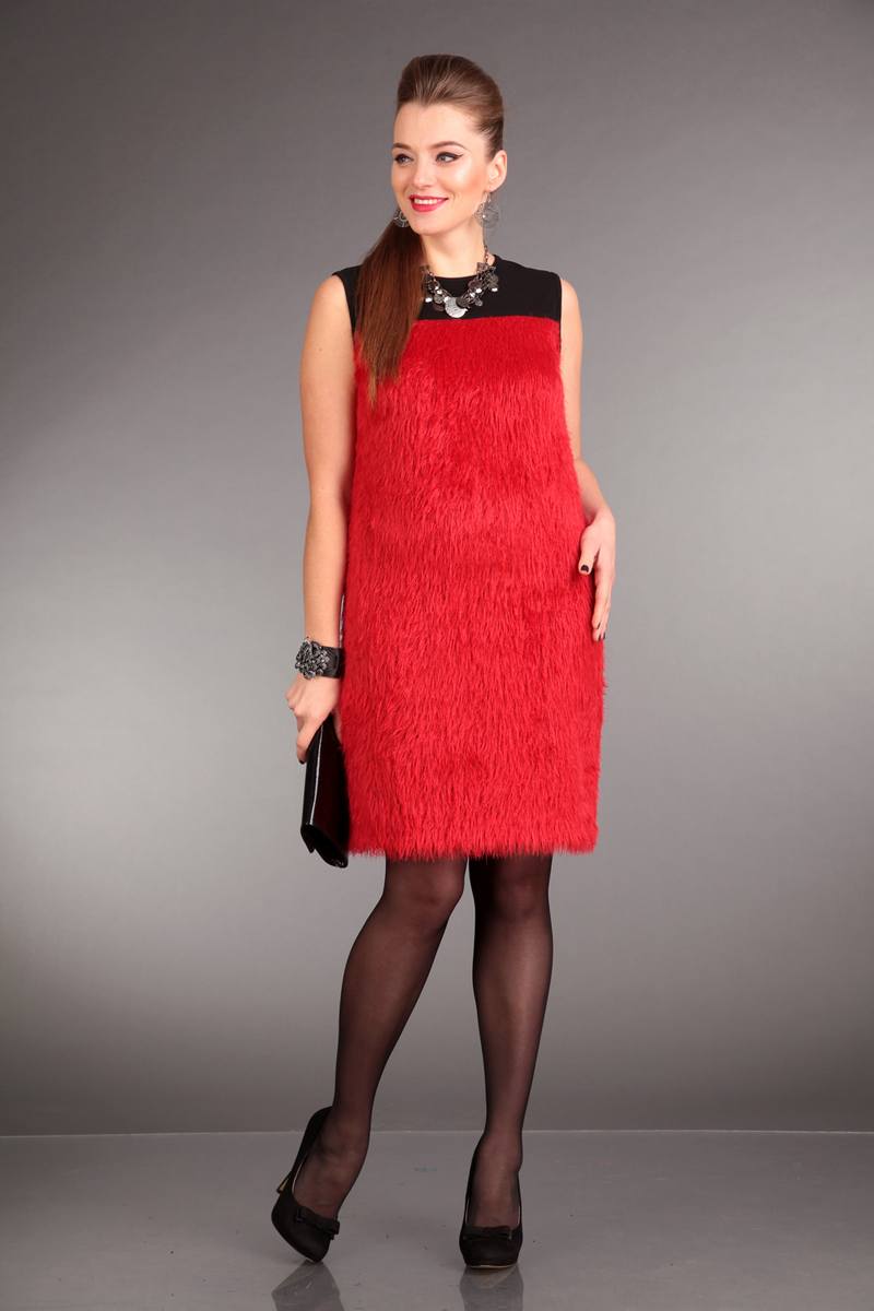 платье Liona Style 561 красный