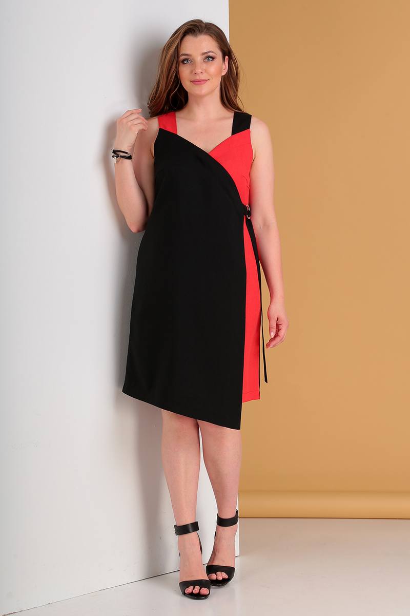 платье Liona Style 703 красный/черный