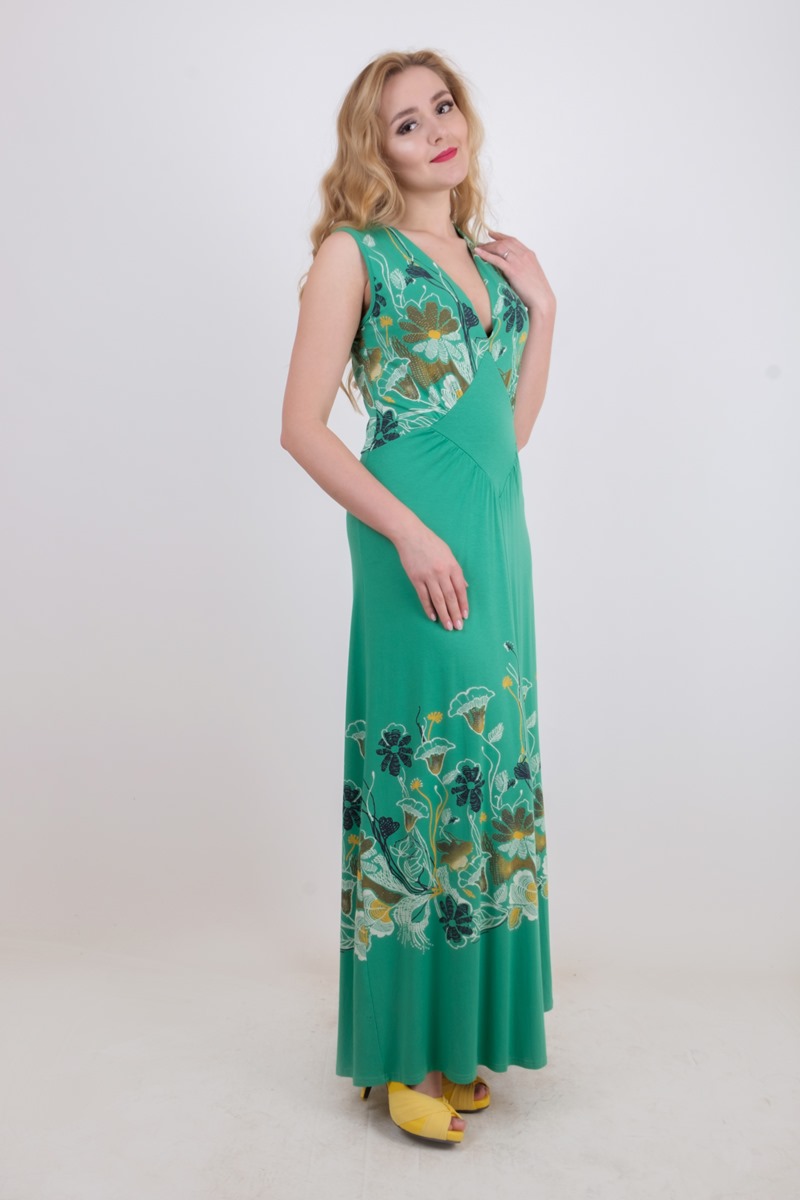 платье Mita КМ362 зеленый