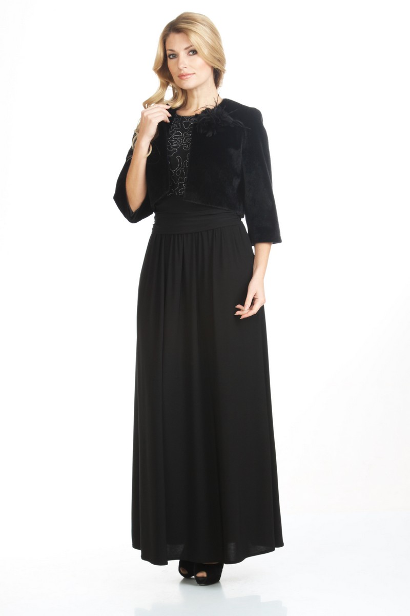 жакет,  платье Liona Style 417 черный