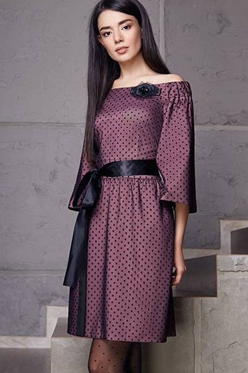 платье LaVeLa L1729 черный/розовый