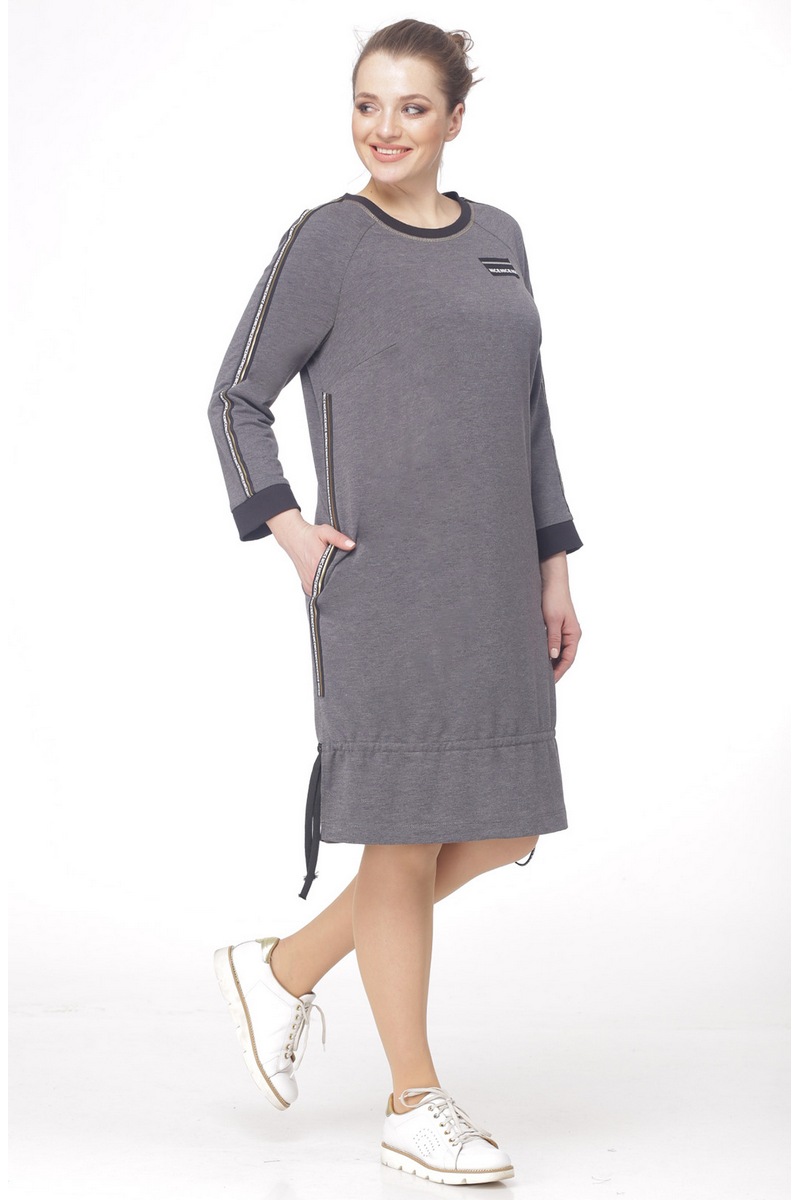 платье LadisLine 906 серый