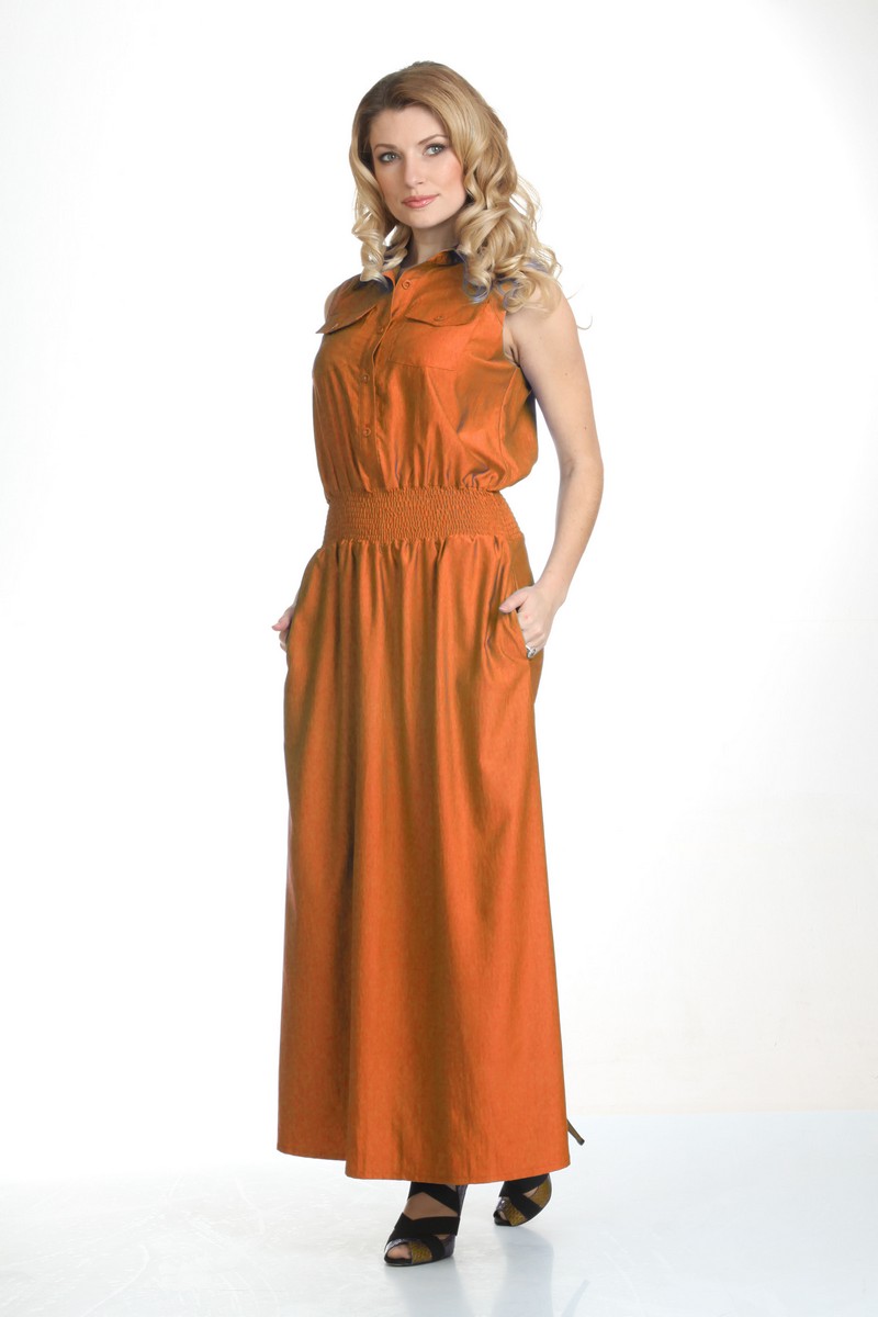 платье Liona Style 430 оранжевый