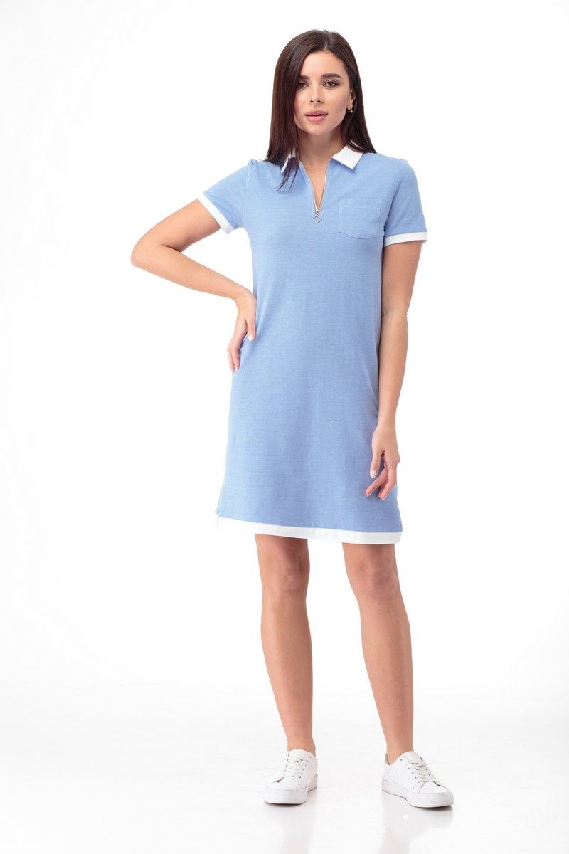 платье Anelli 868 голубой