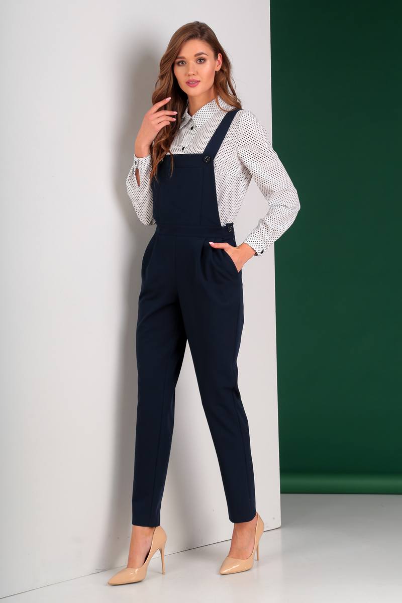 блуза, комбинезон Liona Style 653 темно-синий