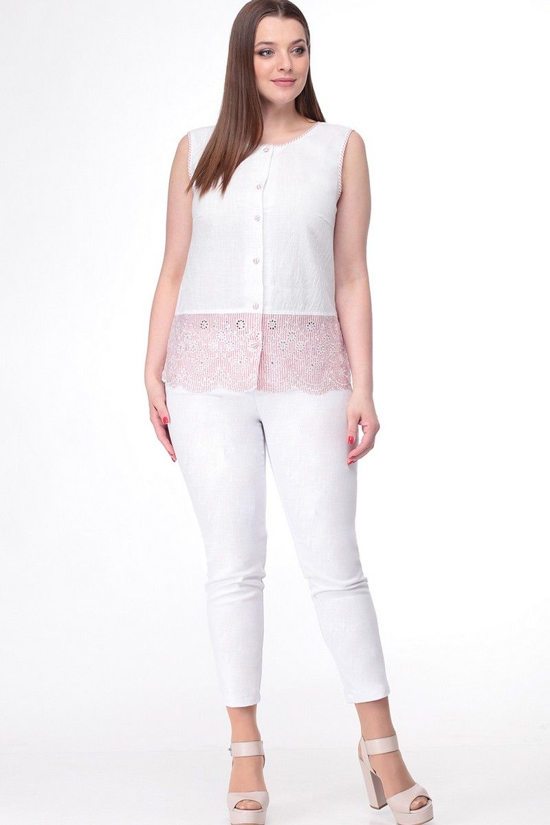 блуза,  брюки LadisLine 1099 розовый