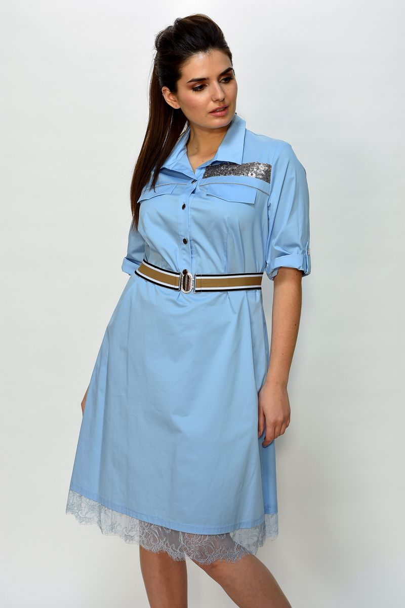 платье Faufilure outlet С477 голубой